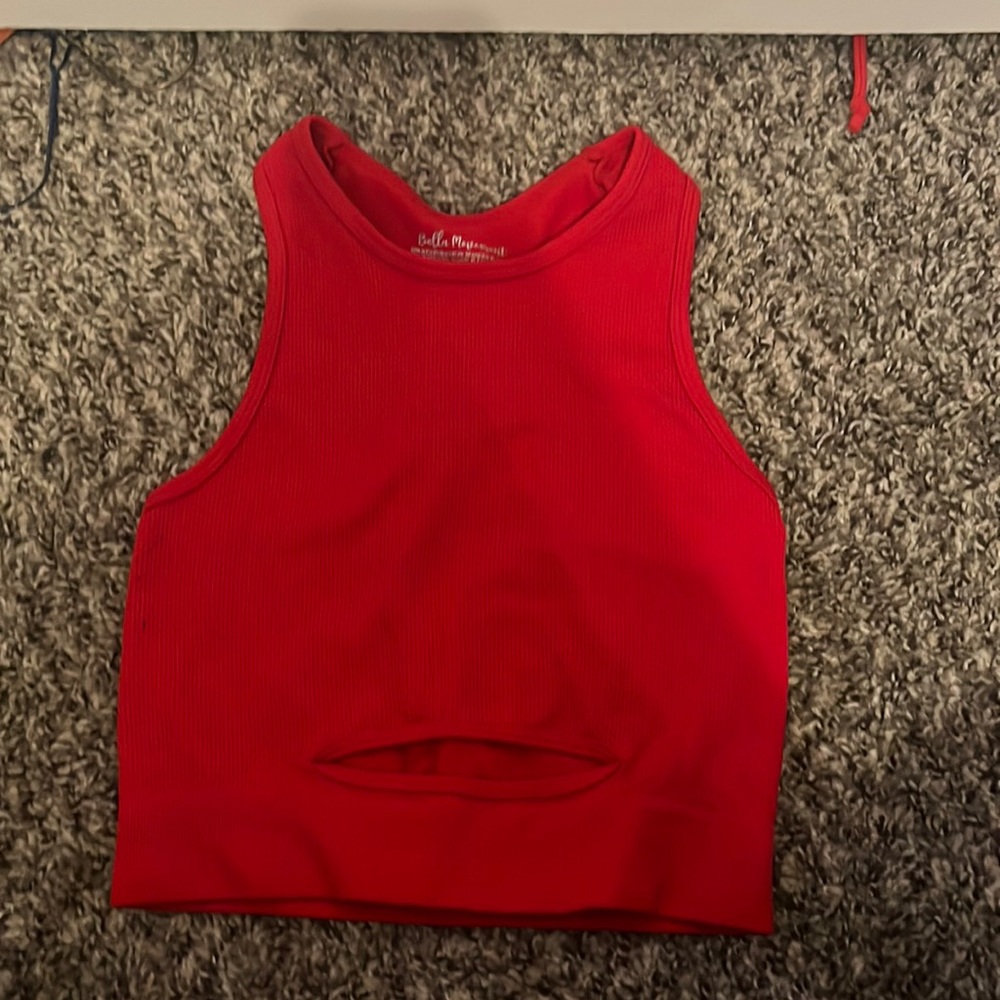 Red crop top with hole in middle  from Ross